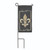 Black and Gold Double Applique Fleur De Lis Burlap Outdoor Garden Flag 18" x 13"