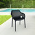 32.25" Black Outdoor Patio Dining Arm Chair - Extra Large