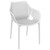 32.25" White Outdoor Patio Dining Arm Chair - Extra Large