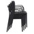 33" Black Stackable Patio Dining Arm Chair