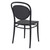 33.5" Black Stackable Outdoor Patio Armless Chair