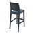 42.5" Gray Wickerlook Patio Bar Stool