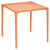 28" Orange Stackable Square Outdoor Patio Dining Table - Sturdy, Weatherproof, and Easy to Clean