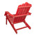 36" Red Classic Folding Wooden Adirondack Chair