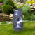 32.25" Black and Gray Lighted Three-tier Outdoor Garden Water Fountain