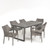 7-Piece Gray Solid Rectangular Outdoor Furniture Patio Dining Set