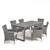 Elevate Your Outdoor Dining Experience with the 7-Piece Gray Patio Dining Set - Beige Cushions