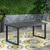7-Piece Gray Outdoor Furniture Patio Dining Set - Beige Cushions
