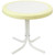 22" Outdoor Retro Tulip Side Table, Yellow, and White