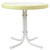 22" Outdoor Retro Tulip Side Table, Yellow and White