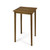 41" Brown Contemporary Square Outdoor Patio Bar Table