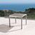 35" Silver and Gray Contemporary Square Outdoor Patio Dining Table