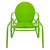 Outdoor Retro Metal Tulip Glider Patio Chair, Lime Green - Vintage Charm for Your Outdoor Space