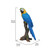 15" Blue and Yellow Parrot on a Branch Outdoor Garden Statue