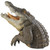 Snapping Swamp Gator Outdoor Garden Statue - 19.5"