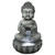 21" Buddha in Sukhasana Pose Outdoor Garden Water Fountain with LED Lights