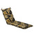 72.5" Eco-Friendly Black and Yellow Floral Outdoor Chaise Lounge Cushion