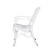 Set of 2 White and Black Contemporary Outdoor Patio Arm Dining Chairs 35"