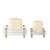 Crystal Block Candle Holders - 6" - Clear and Gold - Set of 2