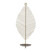 16.5" Matte Gold Medium Leaf Wall Sconce Pillar Holder