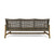 75.5" Walnut Brown and Gray Contemporary Outdoor Patio Sofa