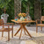 35.50" Brown Contemporary Square Outdoor Dining Table with X Base