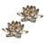 Small Lotus Crystal Glass Candle Holder - 6" - Gold
