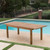 7-Piece Teak Brown Finish Outdoor Furniture Patio Expandable Dining Set