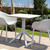 29.5" White Square Outdoor Patio Dining Table