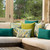 Set of 2 Teal Blue Rectangular Outdoor Lumbar Patio Throw Pillows 18.5"