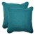 Set of 2 Teal Blue Solid Square Outdoor Corded Throw Pillows 18.5"