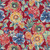 Flowers and Foliage Fade-Resistant Outdoor Patio Bench Cushion - 45" - Red and Blue