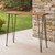 47.25" Brown and Black Contemporary Rectangular Outdoor Patio Bar Table