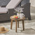 15.75" Gray Contemporary Round Outdoor Patio Side Table