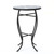 21.25" Blue and White Contemporary Outdoor Patio Round Side Accent Table
