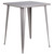 40.75" Silver Square Outdoor Furniture Patio Cafe Bar Height Table - Retro-Modern Industrial Style