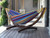 102" Yellow and Purple Striped Brazilian Style Hammock with Stand