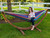 102" Yellow and Purple Striped Brazilian Style Hammock with Stand