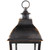 28" Gold Brushed Black Lantern With Flameless LED Candles