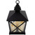 12.5" Black Candle Lantern with 3 Flameless LED Candles