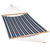 Quilted Hammock - 82" x 55" - Blue and Red Striped - Relaxation at Its Finest