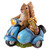 10.5" Squirrel and Turtle on Motorcycle Outdoor Garden Statue