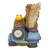 10.5" Squirrel and Turtle on Motorcycle Outdoor Garden Statue