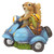 10.5" Squirrel and Turtle on Motorcycle Outdoor Garden Statue