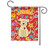 Dog and Bone Floral Outdoor Garden Flag 18" x 12.5"