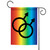 Rainbow Men Support Outdoor Garden Flag 18" x 12.5"
