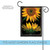 Sunflowers On Black Outdoor Garden Flag 18" x 12.5"