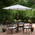 8.5ft Outdoor Patio Market Umbrella with Wooden Pole, White