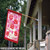 Hugs and Kisses Outdoor House Flag - 40" x 28" - Red and Pink