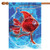 Watercolor Red Goldfish Outdoor House Flag 40" x 28"